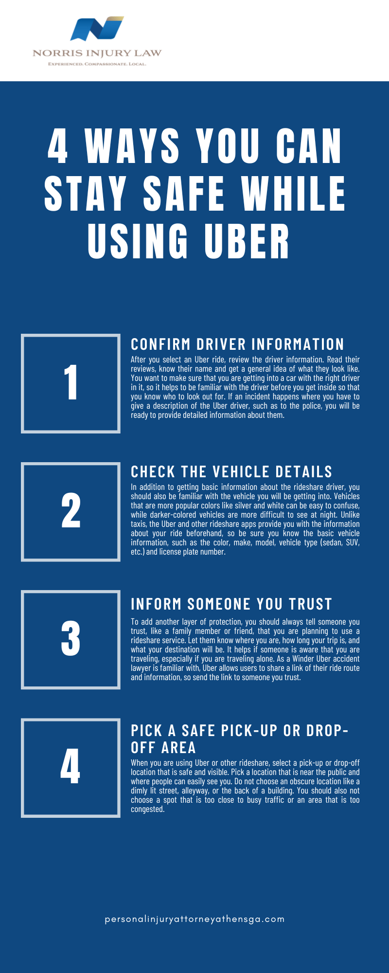 4 Ways You Can Stay Safe While Using Uber Infographic